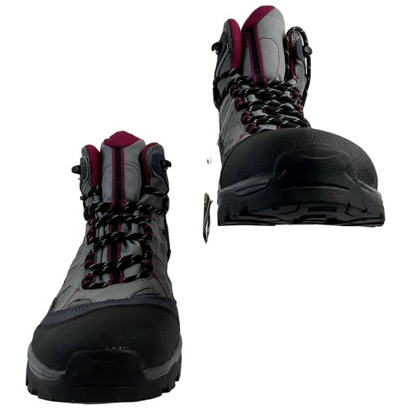 Salomon Boots Womens Sz 9.5 Gray Mauve Hiking Contagrip Ortholite $230 New - Picture 4 of 15